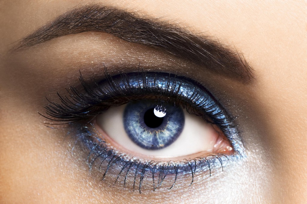 Восточный макияж для голубых глаз