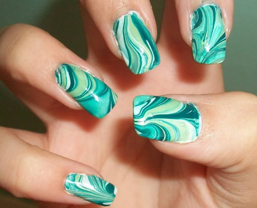 Ногти Дизайн Цвет Волны