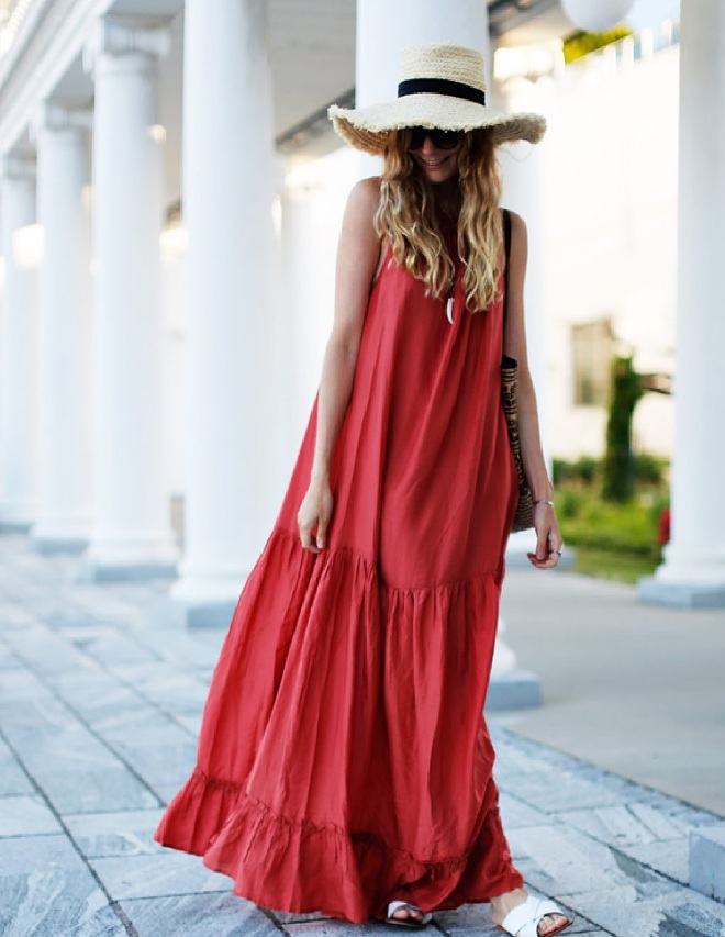 Красное Платье В Стиле Бохо
