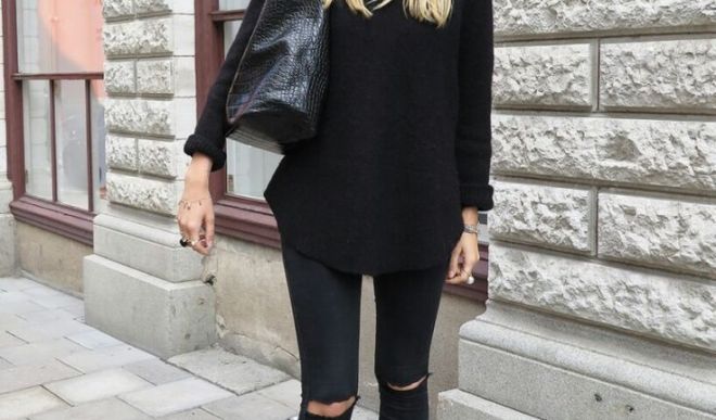 Черные женские джинсы: фасоны и модные тенденции