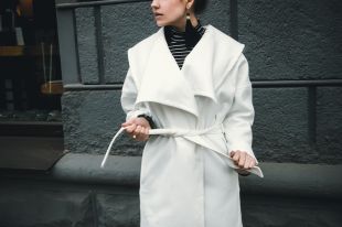 С чем носить белое пальто: модные сочетания