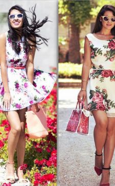 Модные платья с цветочным рисунком: женственные фасоны и аксессуары