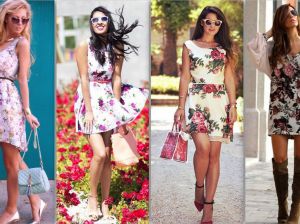 Модные платья с цветочным рисунком: женственные фасоны и аксессуары