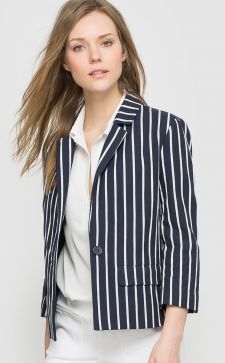 Женский пиджак в тонкую полоску — с какой одеждой сочетать