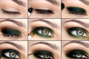 Тени для зеленых глаз: фото, процесс пошагово