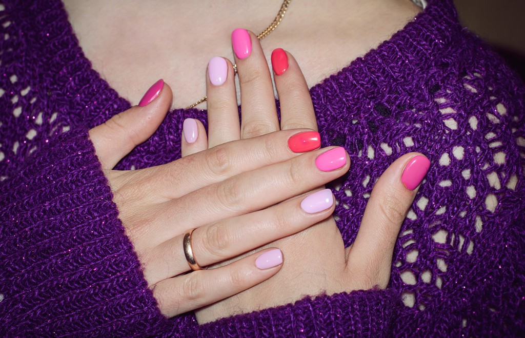 Ногти в розовой цветовой гамме