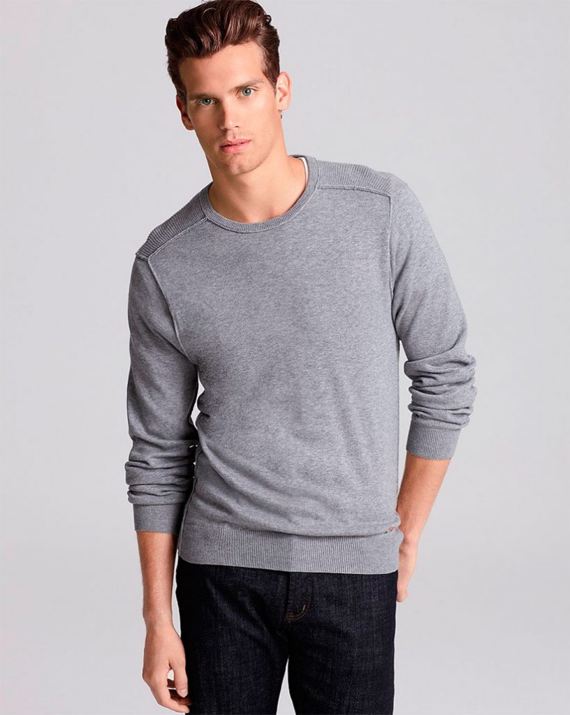 Серый мужской пуловер