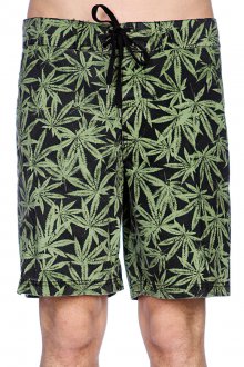 Черно-зеленые пляжные мужские шорты