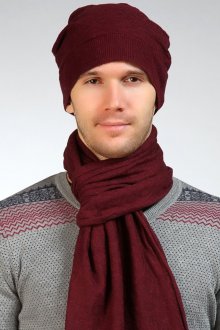 Красный мужской шарф