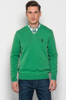 Зеленый мужской пуловер