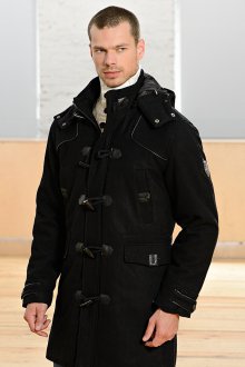 Модное повседневное мужское черное пальто