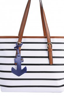 Большая сумка в полоску в морском стиле