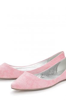 Розовые балетки с острым носком