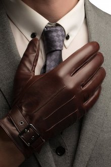 Мужские перчатки темные