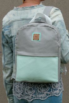Серо-бирюзовый рюкзак