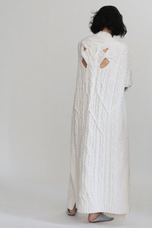 Платье вязаное белое макси