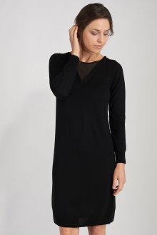 Платье вязаное черное