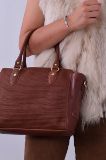 Кожаная сумка женская коричневая