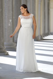 Свадебное платье для полных в греческом стиле