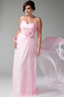 Свадебное платье для полных розовое