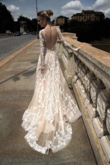 Свадебное платье айвори прозрачное
