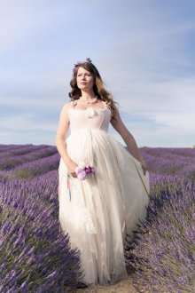 Свадебное платье для беременных с корсетом