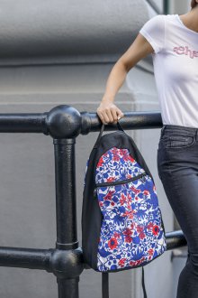 Рюкзак для подростка тканевый с цветочным узором