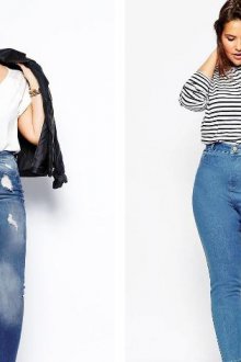 С чем носить джинсы полным женщинам