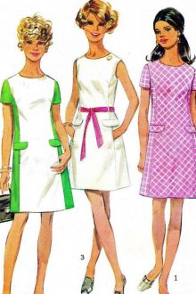 Платье-трапеция в стиле 60-х