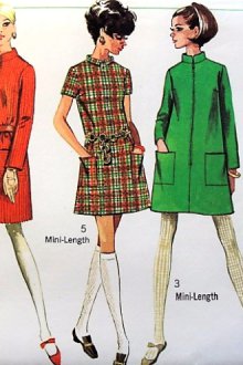 Платье-трапеция в стиле 60-х