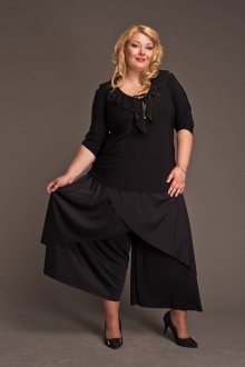 Черная юбка-брюки для полных женщин
