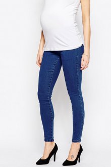 Модные джинсы скинни с дырками для беременных женщин