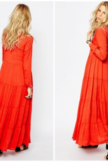 Красное платье балахон