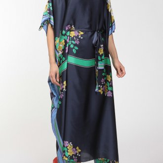 Темное летнее платье балахон