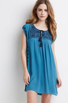 Синее платье балахон
