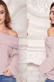 Особенность вязаных свитеров с открытыми плечами