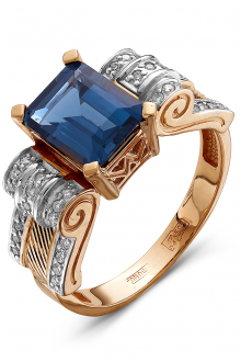 Эффектное кольцо с россыпью бриллиантов