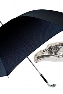 Черный мужской зонт трость
