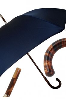 Синий мужской зонт трость