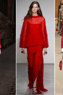 Красный женский костюм