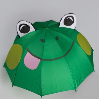 Детский зеленый зонтик лягушонок