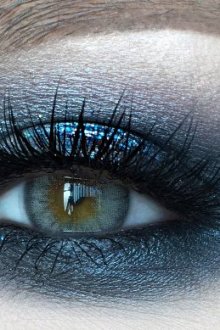 Серо-голубой макияж глаз