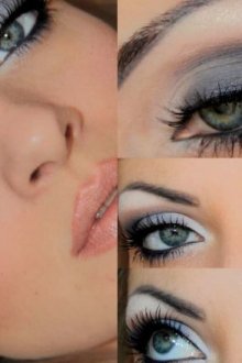 Серо-голубой макияж глаз