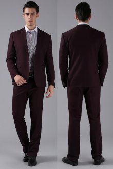 Роскошный бордовый мужской деловой костюм