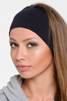 Черная спортивная женская повязка на голову