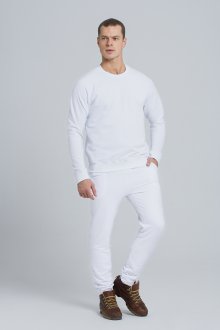 Мужской белый стильный спортивный костюм