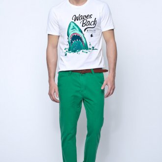 Зеленые мужские брюки слаксы