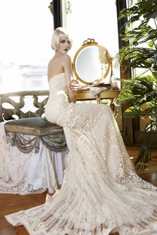 Свадебное длинное винтажное платье