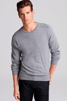 Летний серый мужской свитер
